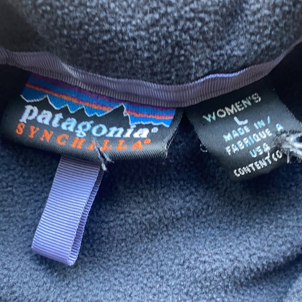 Patagonia Black Fleece Zip Up Jacket Large - Picture 3 of 6
